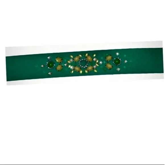 Bcbgmaxazria SILK  STRAPLESS CASCADING OMBRE CHIFFON BELT MAXI GOWN DRESS - Picture 11 of 12